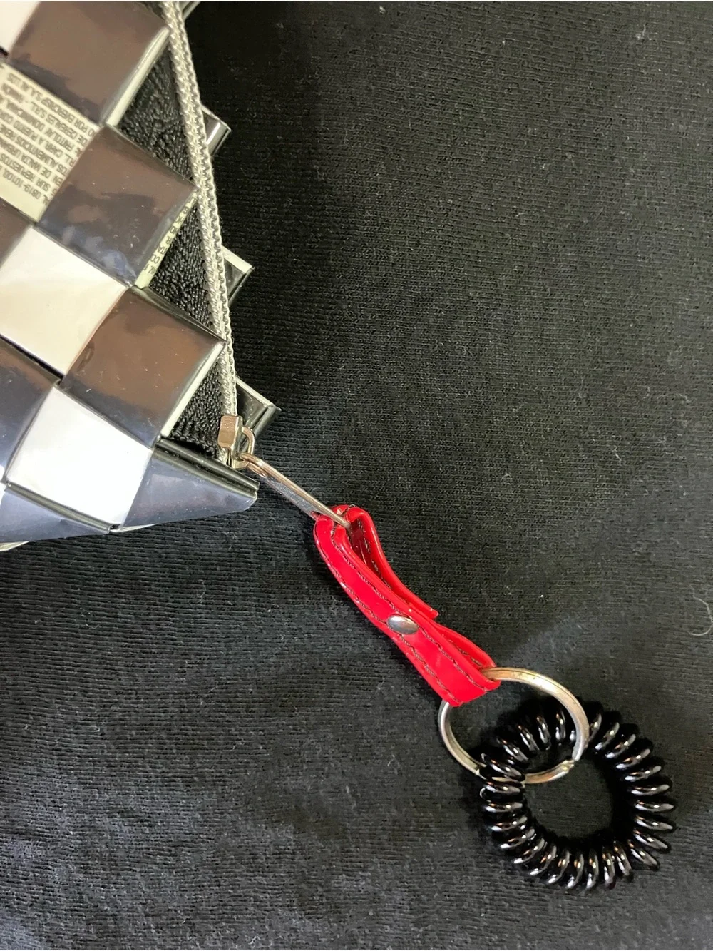 Pepsi Red and Blue Recycled Zipper Key Charm